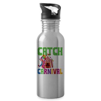 Catch Me In The Carnival - Trinkflasche mit integriertem Trinkhalm - Lightsilver - Rechts