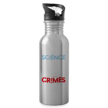My Kind Of Science Solves Crimes - Trinkflasche mit integriertem Trinkhalm - Lightsilver - Rechts