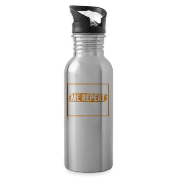 Zwing Mich Nicht Mich Zu Wiederholen Geschichte - Trinkflasche mit integriertem Trinkhalm - Lightsilver - Rechts