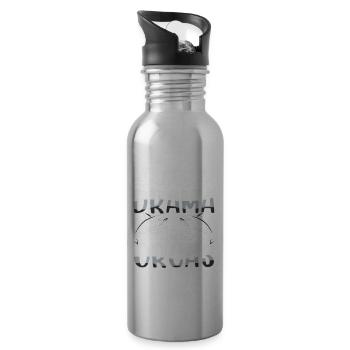 Less Drama More Orcas Protect Orca Whale Sea - Water bottle with straw - silver - Right