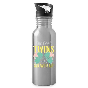 The cool twins have just surfaced humor - Water bottle with straw - silver - Right