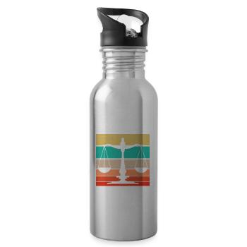 Lawyer Degree in Law - Water bottle with straw - silver - Right