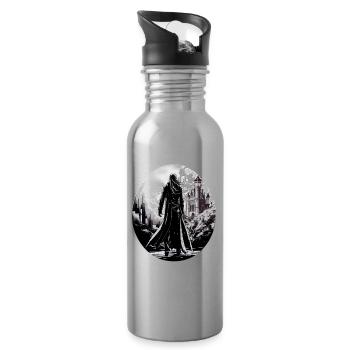 Gothik Okkult Satan Gotik Schwarze Szene Wicca - Trinkflasche mit integriertem Trinkhalm - Lightsilver - Rechts
