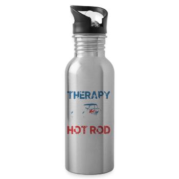 I Don't Need Therapy I Just Need To Drive Hot Rod - Trinkflasche mit integriertem Trinkhalm - Lightsilver - Rechts