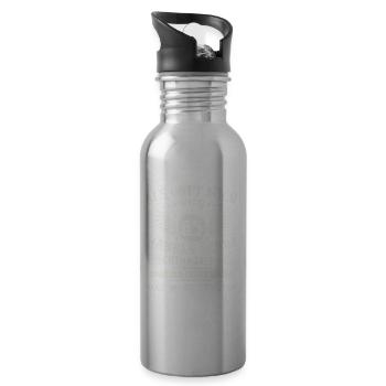 65. Geburtstag Als gott mich vor 65 jahren schuf - Trinkflasche mit integriertem Trinkhalm - Lightsilver - Rechts