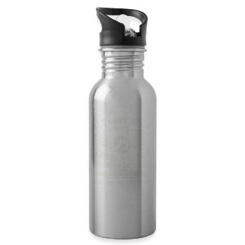 75. Geburtstag Als gott mich vor 75 jahren schuf - Trinkflasche mit integriertem Trinkhalm - Lightsilver - Rechts