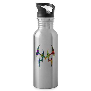 Marbre Alien Spider - Gourde avec paille intégrée - argent clair - Droite