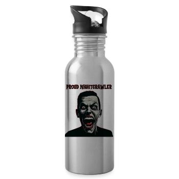 Homme à l’air fou, Proud Nightcrawler - Gourde avec paille intégrée - argent clair - Droite