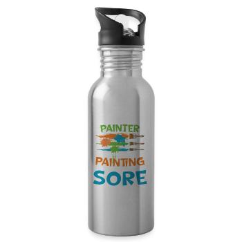 Master Painter I've Master Painting - Trinkflasche mit integriertem Trinkhalm - Lightsilver - Rechts