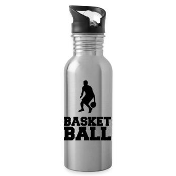 basketball - Trinkflasche mit integriertem Trinkhalm - Lightsilver - Rechts
