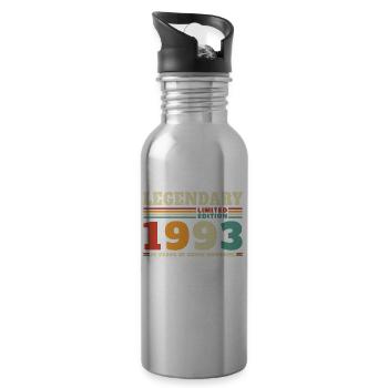 Légendaire depuis 1993 Vintage Vintage Anniversaire - Gourde avec paille intégrée - argent clair - Droite