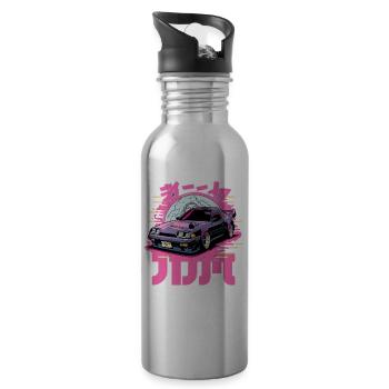 Japanisches Phantasie-Auto-Tuning JDM - Trinkflasche mit integriertem Trinkhalm - Lightsilver - Rechts