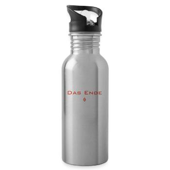 Das Ende - Trinkflasche mit integriertem Trinkhalm - Lightsilver - Rechts