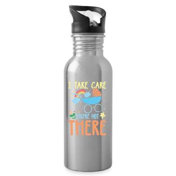 I When You're Not There - Trinkflasche mit integriertem Trinkhalm - Lightsilver - Rechts