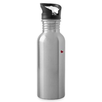 Futur Papa Humour Cadeau Homme Fête des Pères - Gourde avec paille intégrée - argent clair - Droite