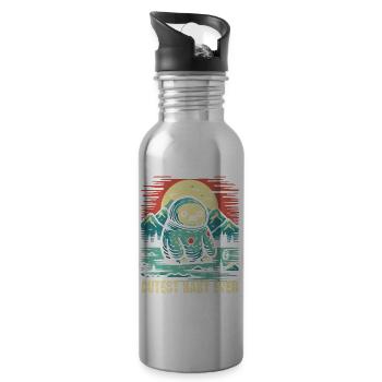 Le bébé le plus mignon de tous les temps - Gourde avec paille intégrée - argent clair - Droite