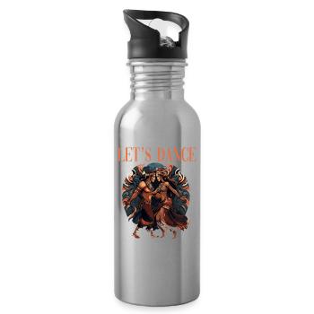 Let's Dance Tribal Dance Kultureller Tanz - Trinkflasche mit integriertem Trinkhalm - Lightsilver - Rechts