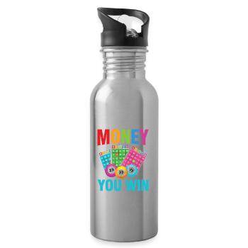 Don't Boast About How Much Money You Win - Trinkflasche mit integriertem Trinkhalm - Lightsilver - Rechts