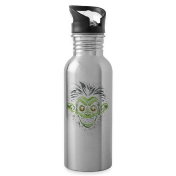 Monster Horror Cartoon Affe - Trinkflasche mit integriertem Trinkhalm - Lightsilver - Rechts