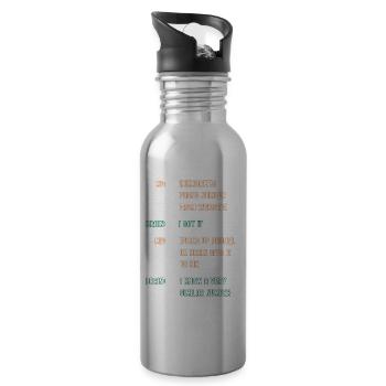 Schlechtes Gedächtnis Telefonnummern vergessen - Trinkflasche mit integriertem Trinkhalm - Lightsilver - Rechts