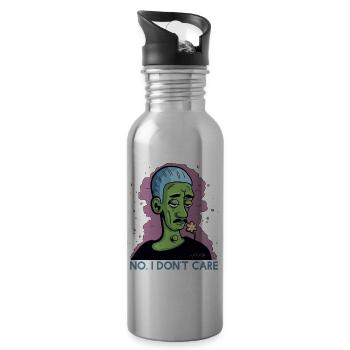 Mir doch egal - Trinkflasche mit integriertem Trinkhalm - Lightsilver - Rechts