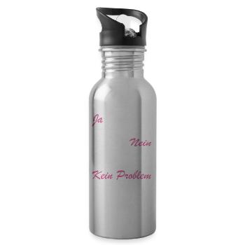 Ja Ich Rieche Nach Pferd Nein Das Ist Kein Problem - Trinkflasche mit integriertem Trinkhalm - Lightsilver - Rechts