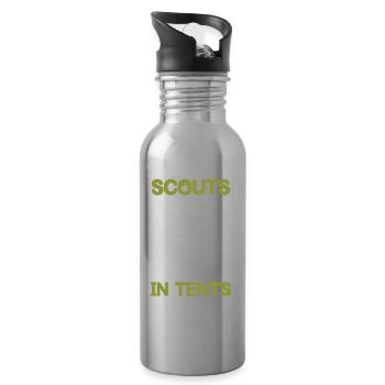 Scouts Are An Easy-Going But They Can Be In Tents - Trinkflasche mit integriertem Trinkhalm - Lightsilver - Rechts