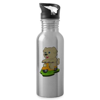 Dog scooter - Water bottle with straw - silver - Right