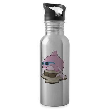 Dolphin Sunglasses - Water bottle with straw - silver - Right