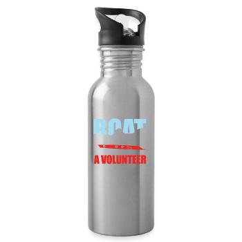 Floats Your Boat A Volunteer Must Be Nearby - Trinkflasche mit integriertem Trinkhalm - Lightsilver - Rechts