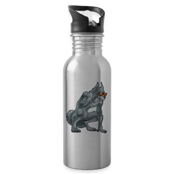 Werwolf Halloween Sonnenbrille - Trinkflasche mit integriertem Trinkhalm - Lightsilver - Rechts