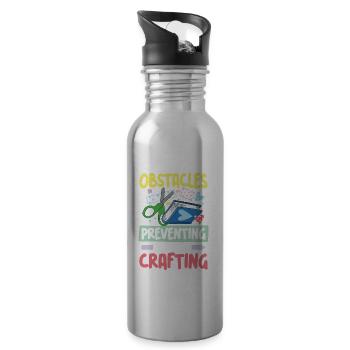 Preventing Me From Crafting für einen Scrapbooker - Trinkflasche mit integriertem Trinkhalm - Lightsilver - Rechts