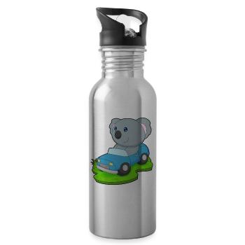 Koala Auto - Trinkflasche mit integriertem Trinkhalm - Lightsilver - Rechts