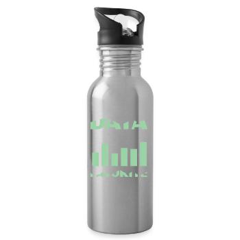 Data Is My Favorite Four Letter Word - Trinkflasche mit integriertem Trinkhalm - Lightsilver - Rechts