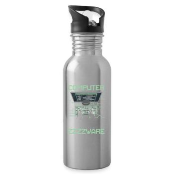 How Do You Get A Computer To Sleep You Download - Trinkflasche mit integriertem Trinkhalm - Lightsilver - Rechts