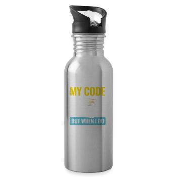 I Don't Always Test My Code I do It In Production - Trinkflasche mit integriertem Trinkhalm - Lightsilver - Rechts