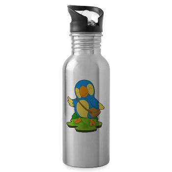 Parrot Shoulder Bag - Water bottle with straw - silver - Right