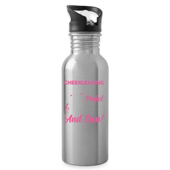 Cheerleading The Perfect Balance of Spirit - Trinkflasche mit integriertem Trinkhalm - Lightsilver - Rechts
