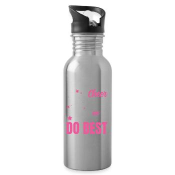We're Here To Cheer You On It's What We Do Best - Trinkflasche mit integriertem Trinkhalm - Lightsilver - Rechts