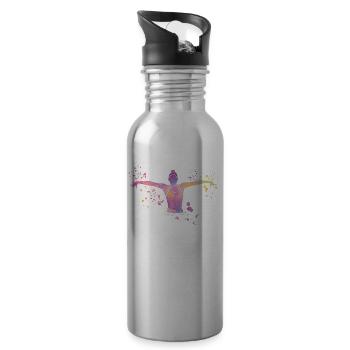 Artistic Swim Team Synchronschwimmen - Trinkflasche mit integriertem Trinkhalm - Lightsilver - Rechts