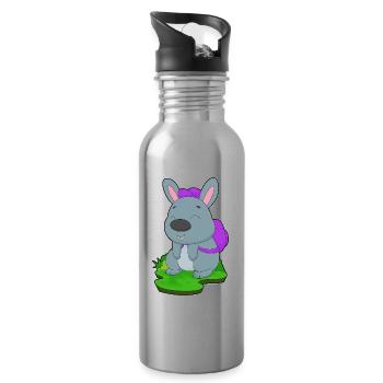 Sac à dos Bunny Student School - Gourde avec paille intégrée - argent clair - Droite