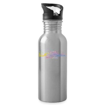 Portlander Skyline Portland - Trinkflasche mit integriertem Trinkhalm - Lightsilver - Rechts
