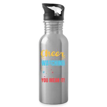 Cheer Like Nobody's Watching für eine cheerleader - Trinkflasche mit integriertem Trinkhalm - Lightsilver - Rechts