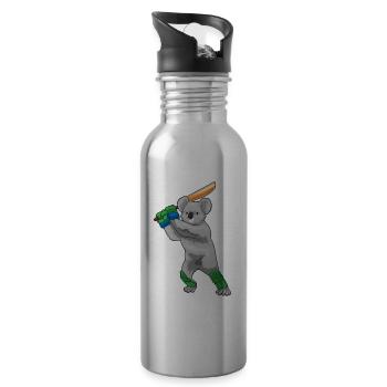 Koala Cricket Cricket Bats - Water bottle with straw - silver - Right