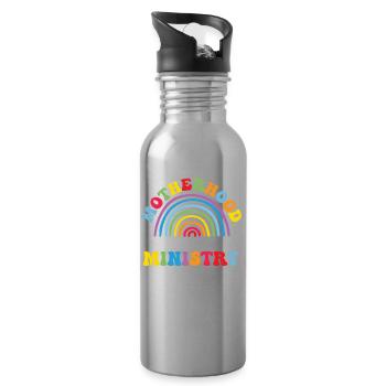 Mom Life Mom Motherhood Is My Ministry - Water bottle with straw - silver - Right