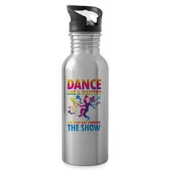 Dance Like a Maestro Tap Your Way Through Shoe - Trinkflasche mit integriertem Trinkhalm - Lightsilver - Rechts
