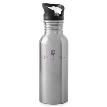 Figure Skating Ice Skating Figure Skating - Water bottle with straw - silver - Right