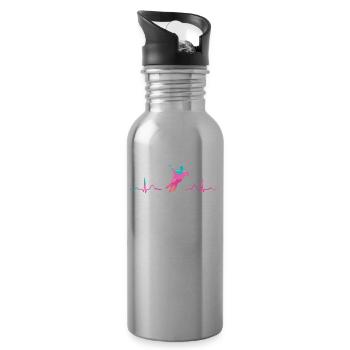 Figure Skating Ice Skating Figure Skating - Water bottle with straw - silver - Right
