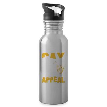 Jazz It Up With Sax Appeal - Trinkflasche mit integriertem Trinkhalm - Lightsilver - Rechts