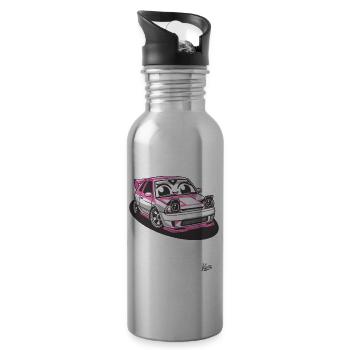 Chibi Auto : Tuning JDM Street Racing japonais - Gourde avec paille intégrée - argent clair - Droite